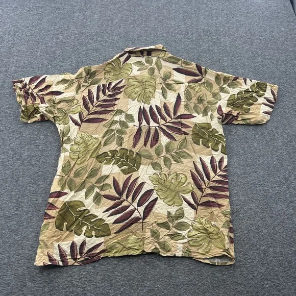 Reyn Spooner Floral Hawaiin Shirt Mens M Spun Rayon Palm Print Made in USA SS - Picture 4 of 7